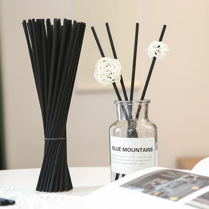 Factory Wholesale Unscented Aroma Diffuser Sticks Rattan Deodorant Perfume Diffuser Sticks Floral Water Volatile Sticks Black Fiber Sticks
