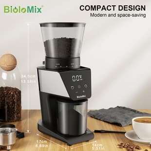 BioloMix Electric Conical Burr Coffee Grinder Bean Grinder Powder Grinder