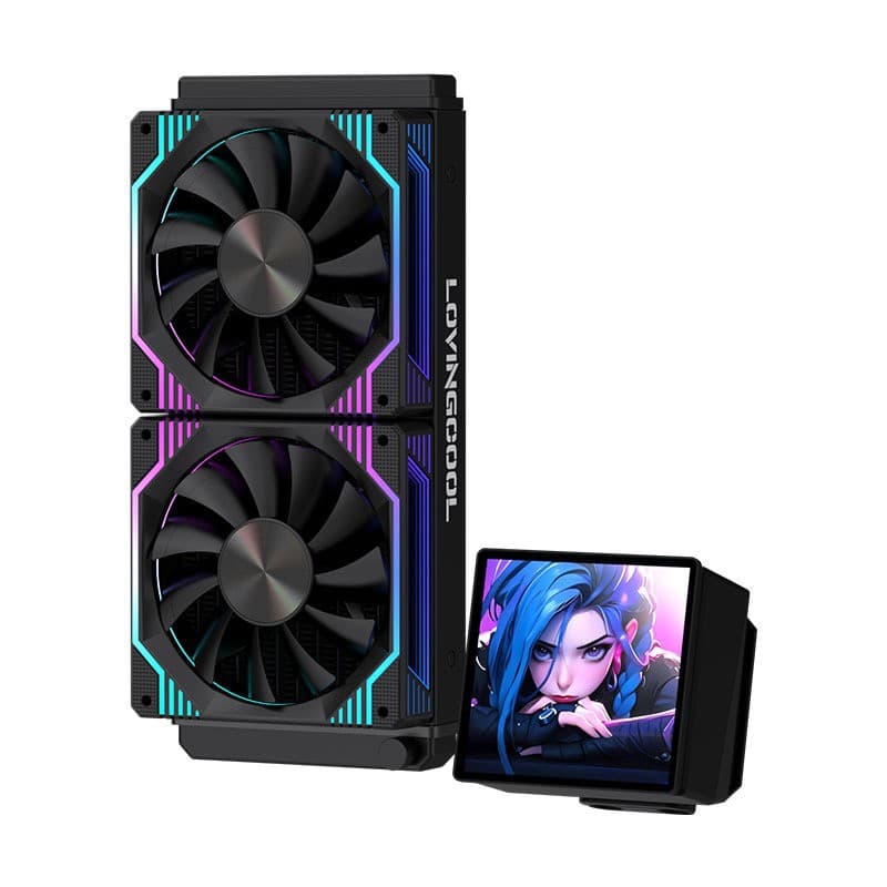 DIY Animation Screen Magnetic Temperature Control Chassis Water Cooling Radiator PWM ARGB Sync All-in-One Water Cooler