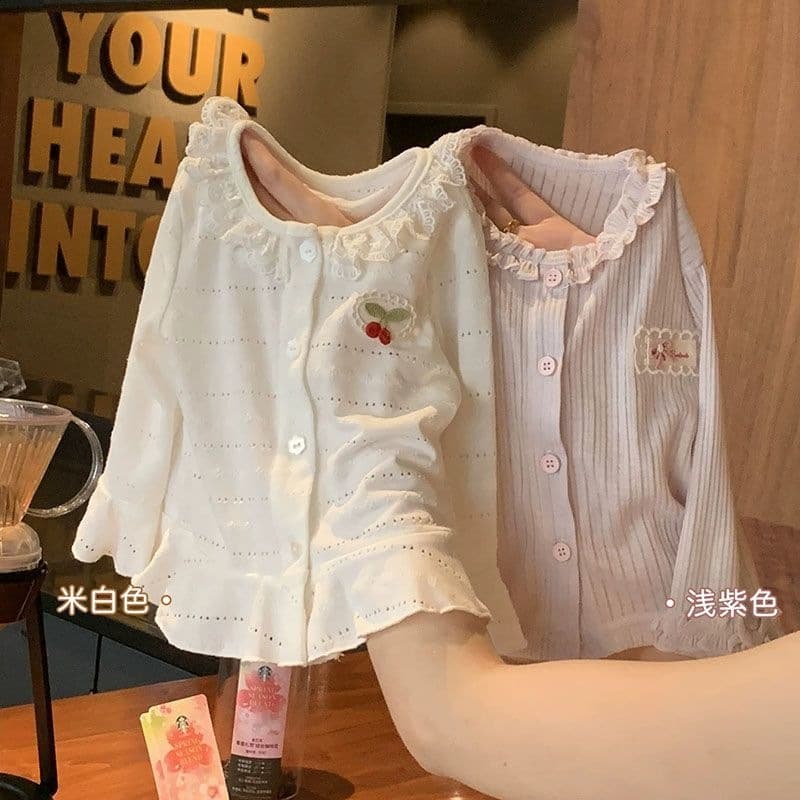 New Cute Girls' Cotton Cardigan Air Conditioning Wear Jacket Summer 1-Year-Old Baby Sun Protection Long-Sleeve Other
