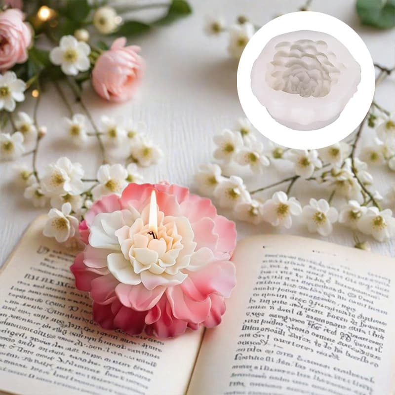 Sanxin Flower Ball Peony Silicone Mold Handmade Soap Aromatherapy Plaster Candle Fondant Baking Mold Wholesale