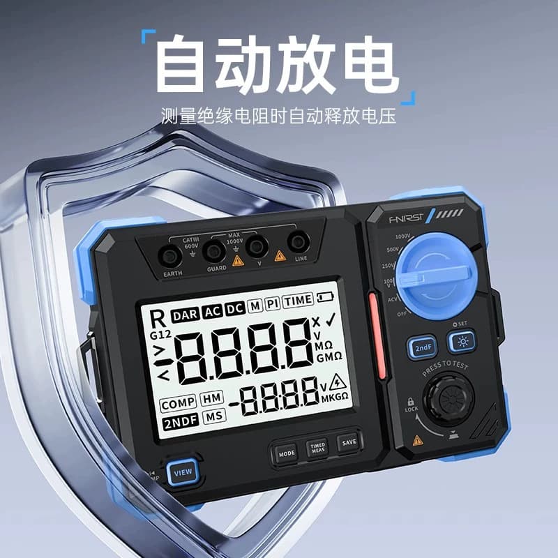 FNIRSI MRT1050 Megohmmeter Insulation Resistance Tester High Precision Digital Megger Cross-Border Bestseller