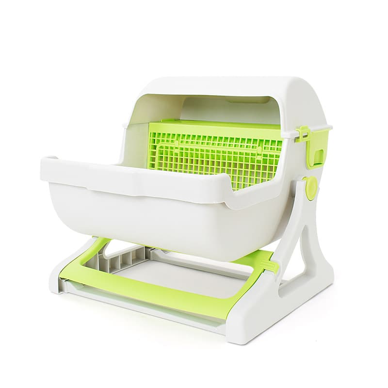 Semi-Automatic Self-Cleaning Cat Litter Box Factory Direct Large Cat Toilet All-Season Semi-Enclosed Pet Toilet