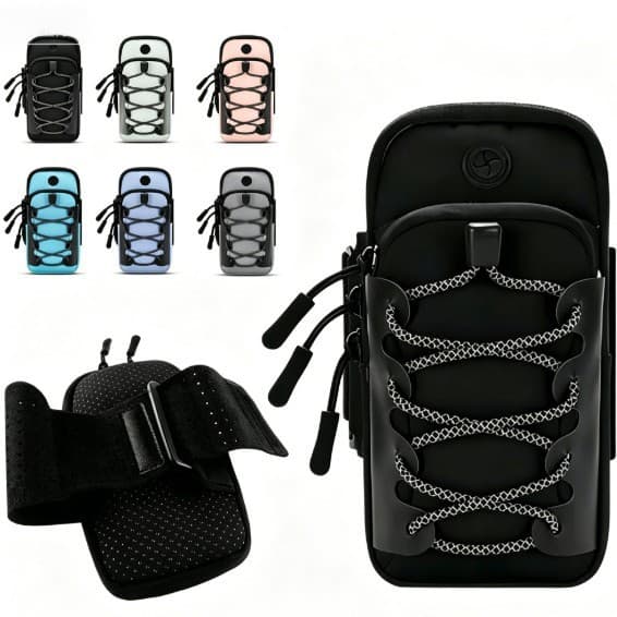 Cross-border new reflective mobile phone arm bag sports arm sleeve wrist bag for men and women outdoor portable reflective mobile phone bag waterproof