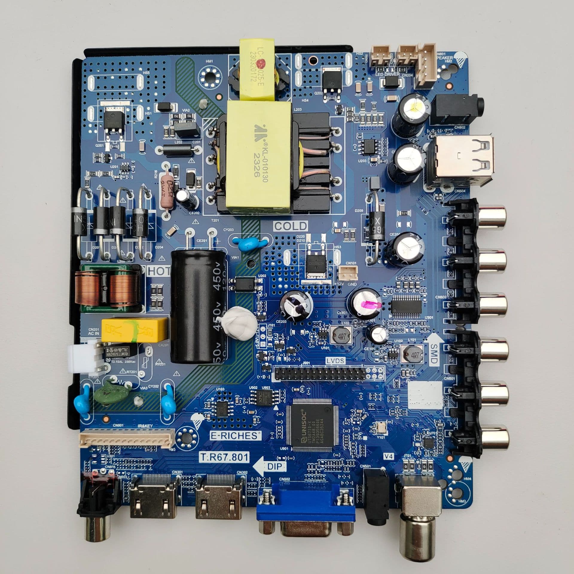 Cross-Border Lcd Tv Motherboard T.R67.801 Light Strip Power Supply 33Ⅴ-105V Remote Control Switching Program