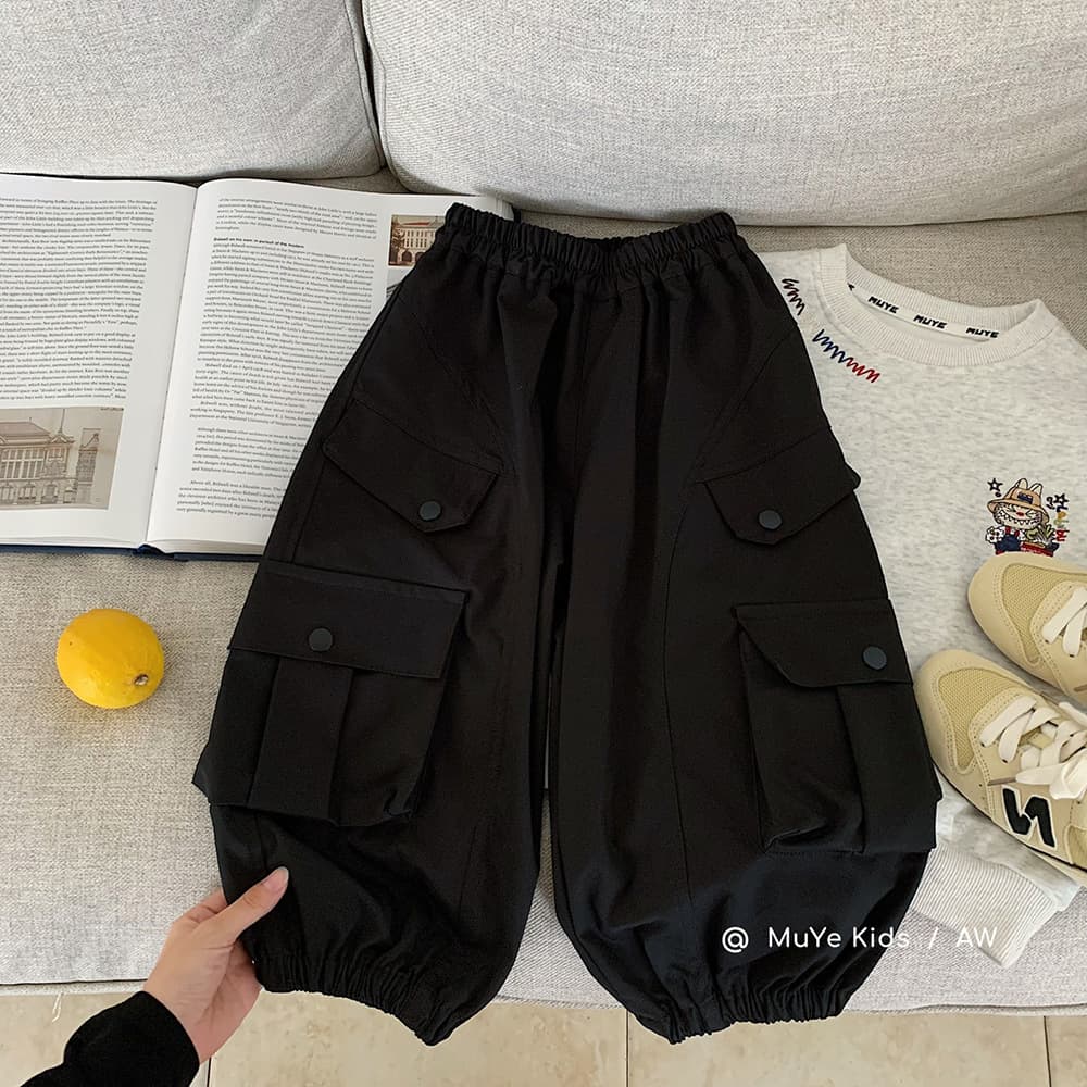Muye Chunqiu Cargo Pants Huzhou Zhili Boys Pants Korean Style Casual Pants Children's Clothing Versatile Long Pants