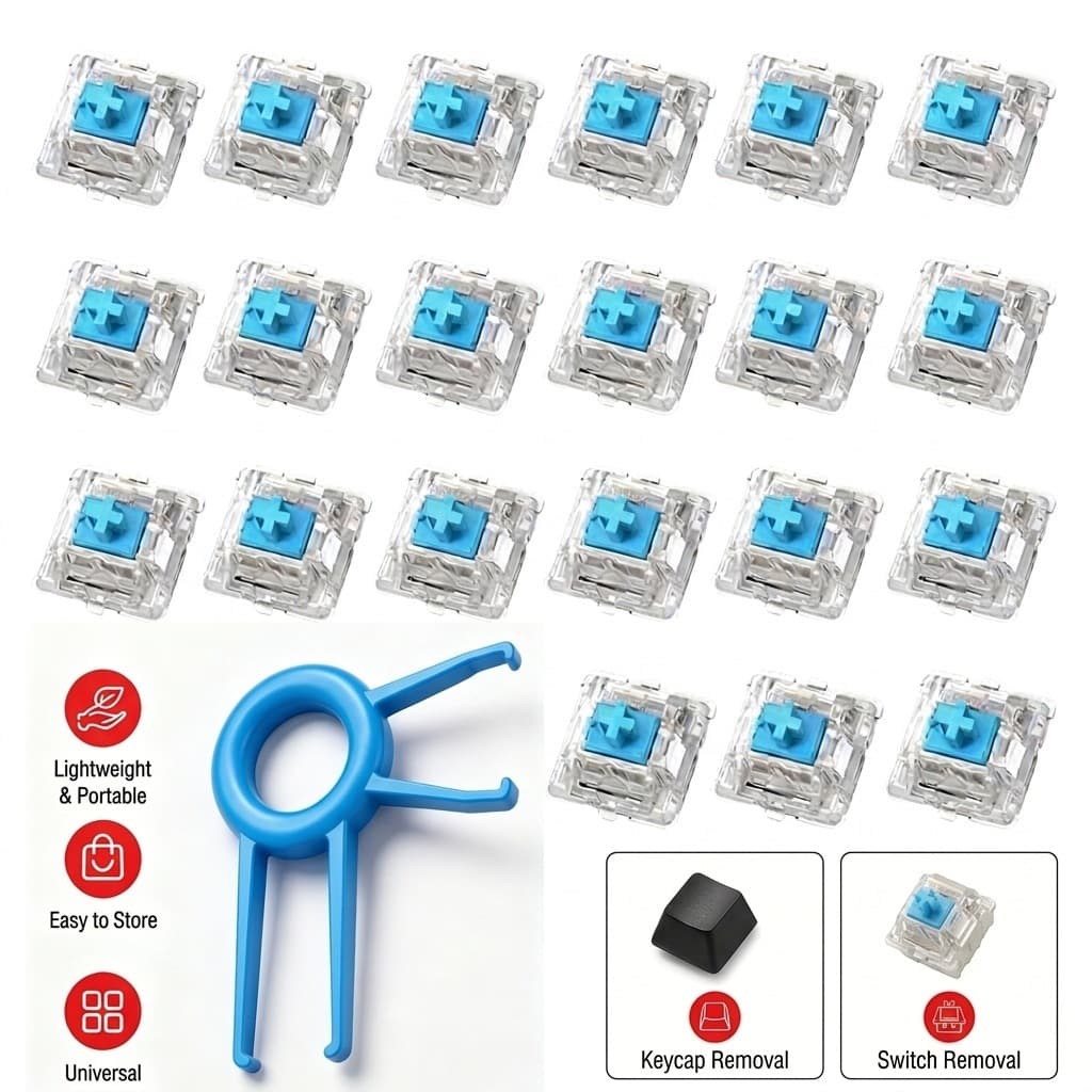ITLY Mechanical Keyboard Switch Two-in-One Switch Puller DIY Stress Relief Toy Switch Blue Switch Brown Switch Red Switch Black Switch Tactile