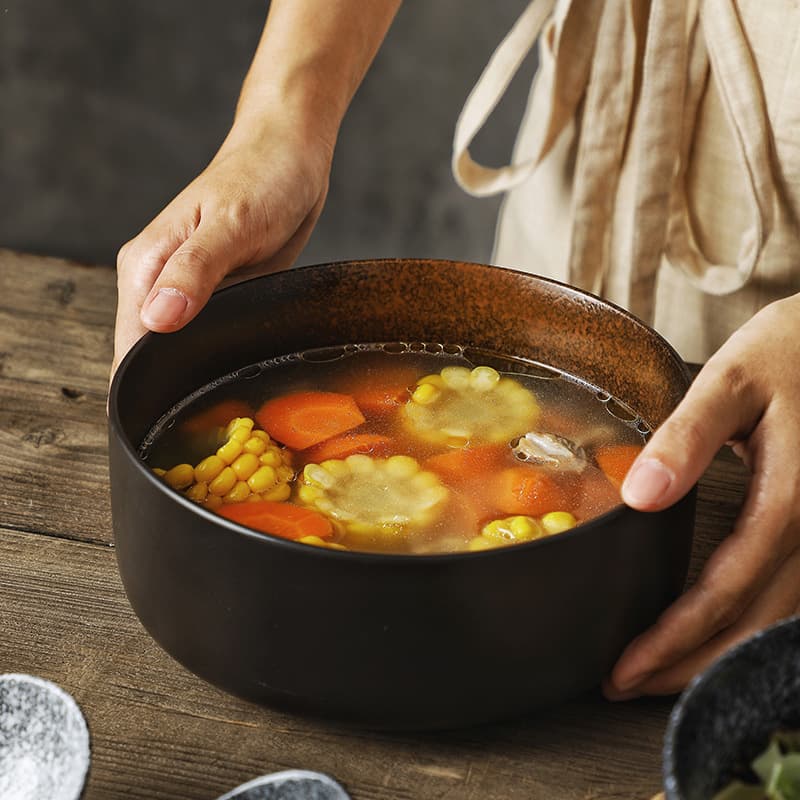 Tang Monk Bowl Japanese Ceramic Soup Bowl Large Household Soup Noodle Bowl Luosifen Bowl Noodle Bowl Instant Noodle Bowl Soup Basin