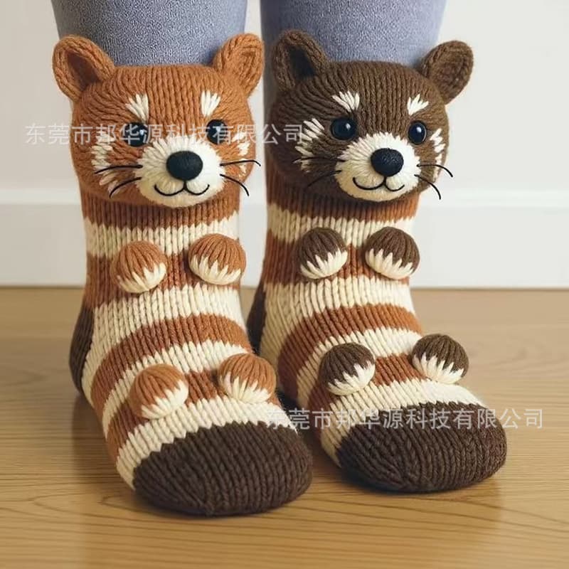 Animal Socks, Funny Warm and Soft Animal Socks Novelty Long Socks Floor Socks