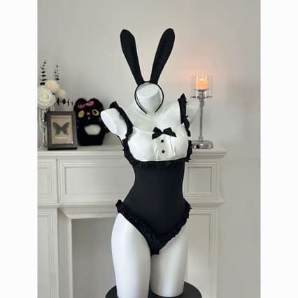 Sexy lingerie, sexy female pure desire, playful bunny girl uniform, tempting one-piece suit, no need to take off, play bunny girl uniform