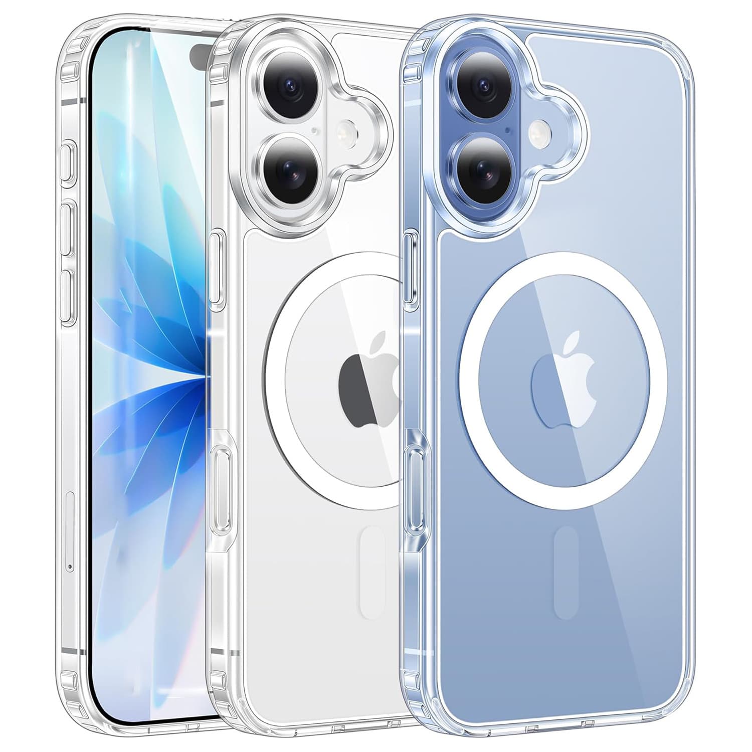 Compatible with iPhone 17 Pro Max Transparent Magnetic Phone Case with Air Cushion Anti-Drop for Apple 16E Scratch-Resistant Anti-Yellowing Cross-Border