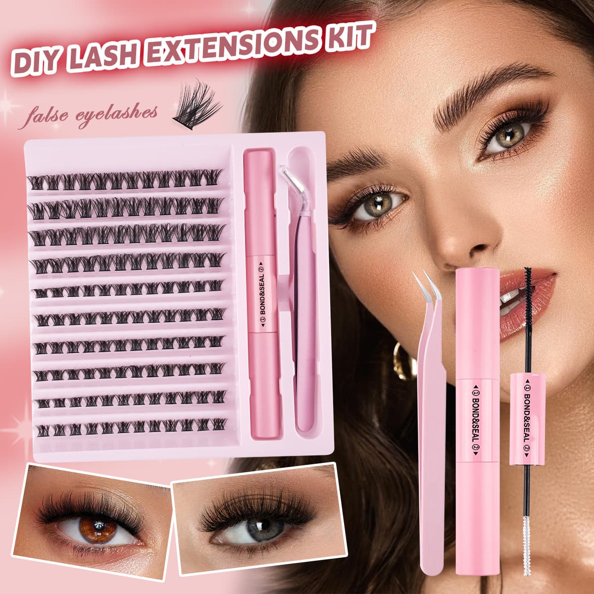 DIY Single Cluster Extension False Eyelashes European And American Style Segmented Self-Grafting Fake Eyelashes Wholesale
