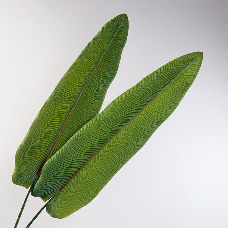 Realistic Soft Rubber Large Flamingo King Banana Leaf Artificial Green Plant Leaves for Home Decoration and Landscaping Simulation Colored Leaves