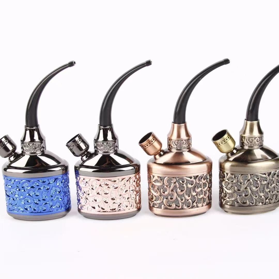 Classic Hookah Water Pipe Water Filter Smoking Pipe Vintage Old-Style Dry Tobacco Pipe Dual-Use Male JD158
