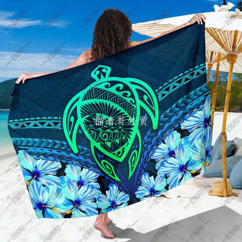 Fringed Skirt South Pacific Rayon Lavalava Island Sarong Beach Pareo Half Skirt