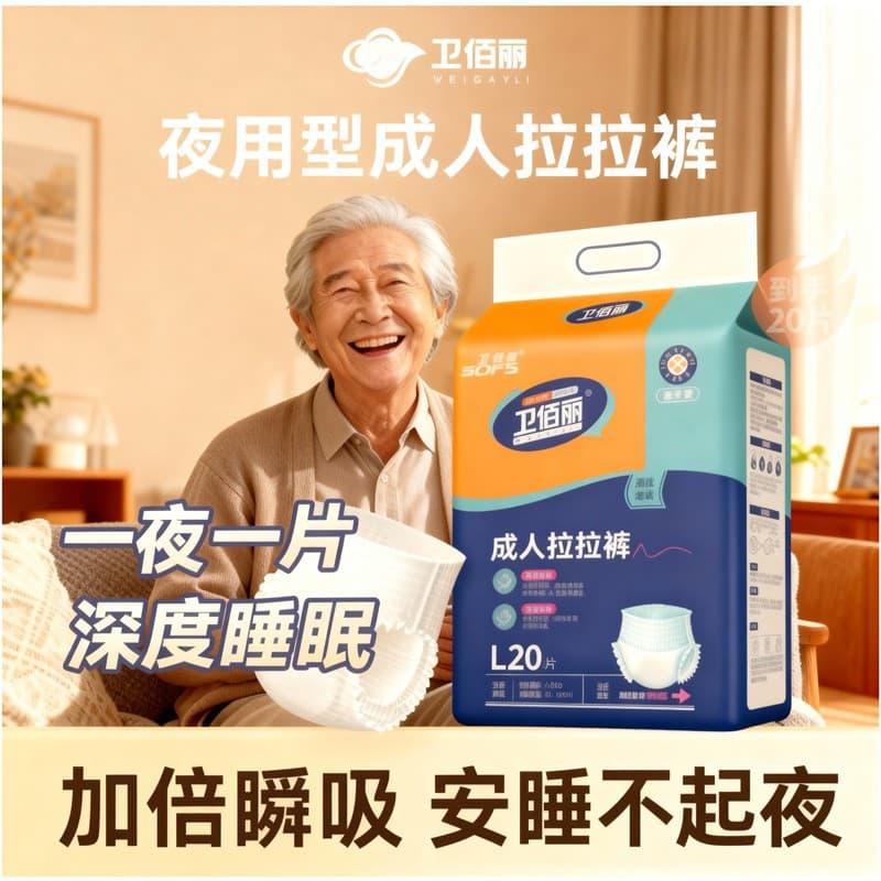 Wholesale Adult Diapers, Elderly Pull-Up Pants, Large Size Thickened Night-Time Diapers, Unisex Adult Diapers