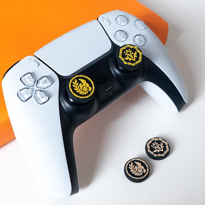 Aji Monster Hunter Wilds Theme Thumb Grips for PS5/Pro/PS4/XBOX Controller Universal Game Console Accessories