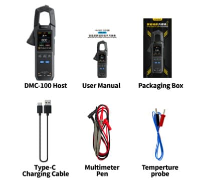 FNIRSI DMC-100 Clamp Multimeter Fully Automatic Smart High-Precision Clamp Meter Current Tester Multimeter