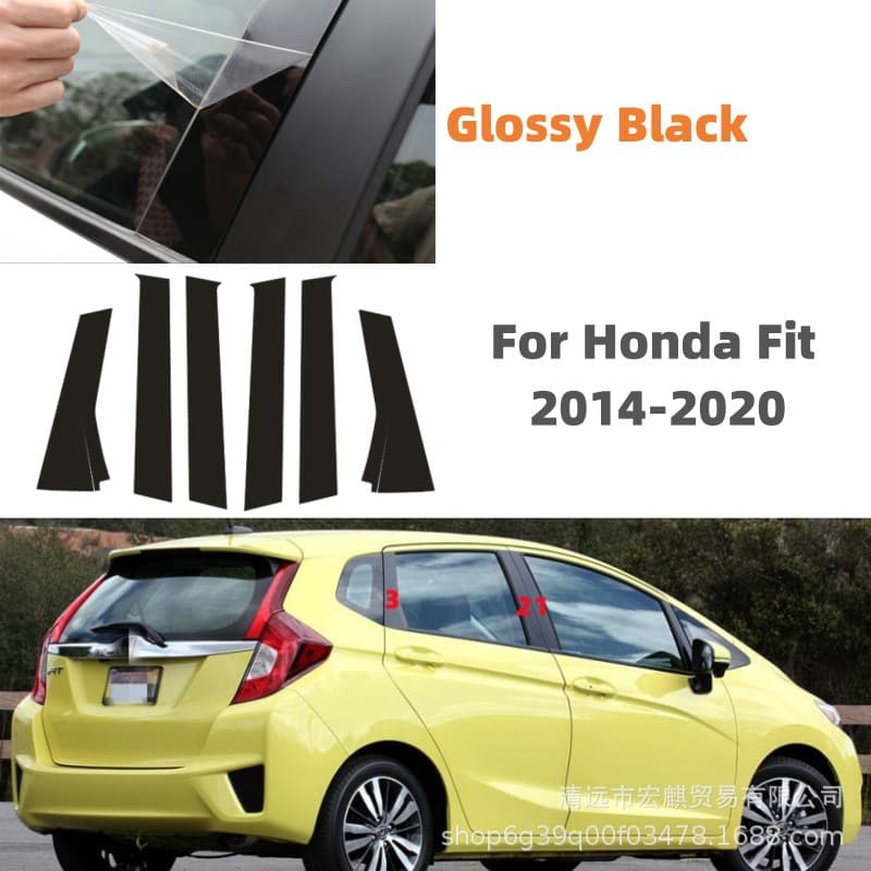 Window trim and center pillar decorative stickers for Honda JAZZ third-generation Fit Shuttle 2014-2020