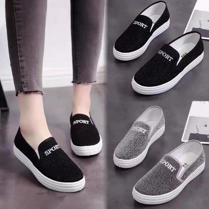 Chunqiu Old Beijing Cloth Shoes Women's Flat Sole Single Shoes Versatile Canvas Shoes Slip-on Casual Lazy Student Shoes Board Shoes