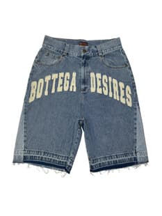 2024 New Trendy Fashion Men's Streetwear Loose 5-Point Pants Vintage Letter Denim Shorts