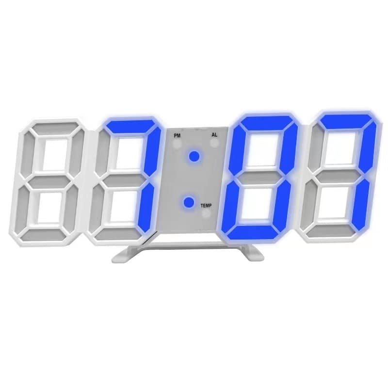 Factory direct supply for export: 3D digital clock, creative intelligent light-sensitive LED clock, Korean style, student wall-mounted alarm.