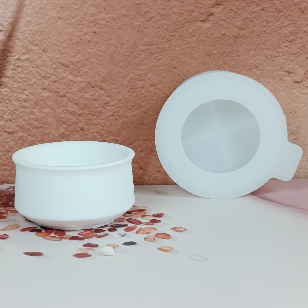S1623 Geometric Cylinder Candle Cup Desktop Decorative Cement Plaster Mold DIY Silicone Mold