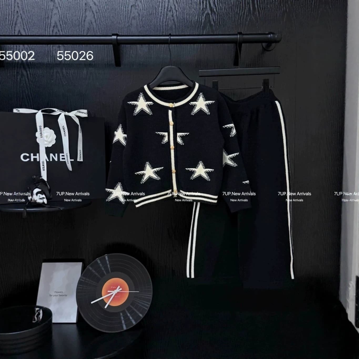 Girls sweater set five-pointed star small fragrance style two-piece set 110-160 size 26 autumn Huzhou children's clothing cross-border
