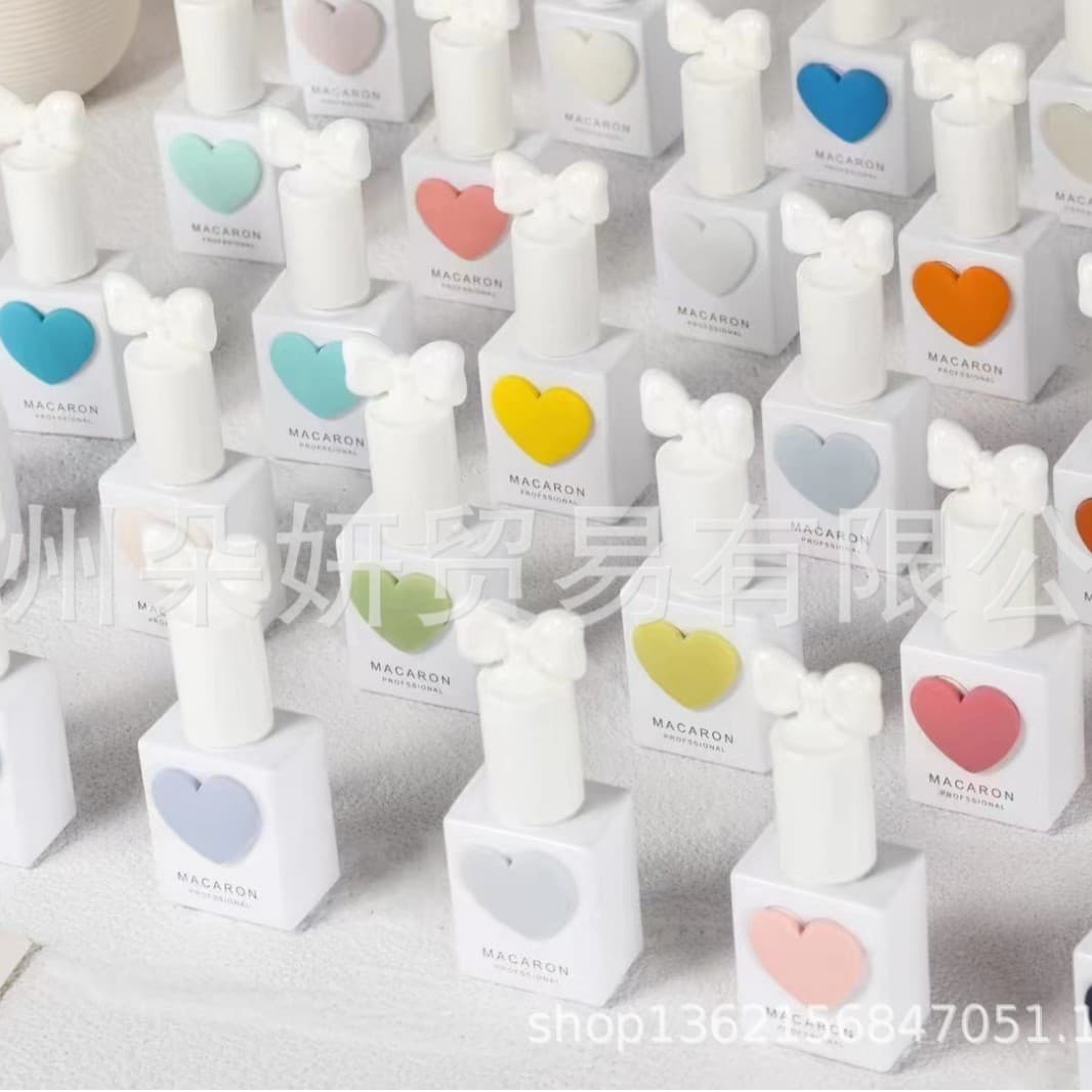 2024 New 58-Color Gel Polish Heart Macaron Nail Polish Gel Nail Salon Starter Large Set Trending Brightening