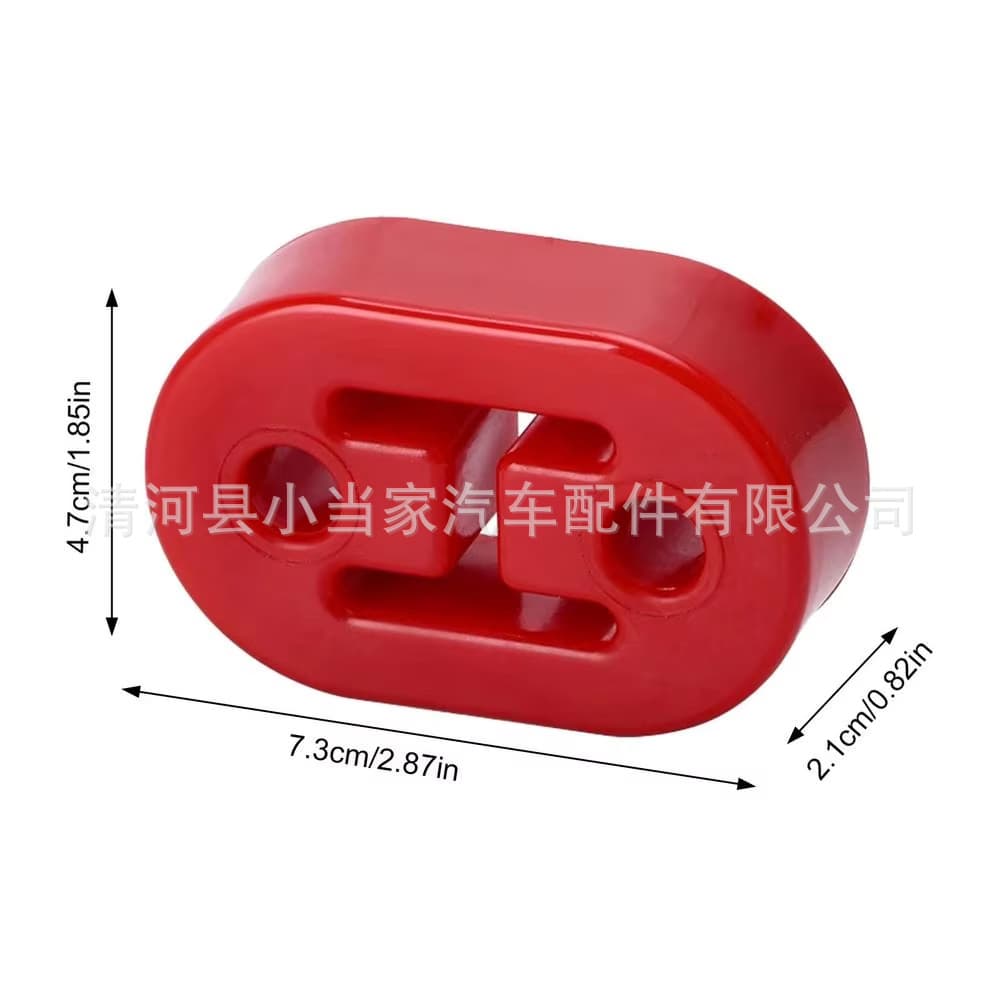 Universal Car Two-Hole Exhaust Pipe Hanger 2-Hole Modified Extended Muffler Bracket Vibration Damping Rubber Part