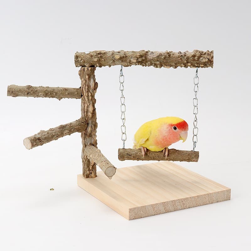 Parrot Interactive Solid Wood Activity Stand, Training Stand, Playground, Cockatiel, Pet Cage, Tiger Parrot, Peach-faced Lovebird Bird Cage