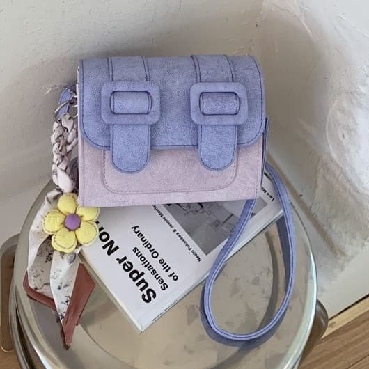 Women's Cambridge Bag 2025 New Style Single Shoulder Crossbody Polly Bag Student Messenger Bag Colorblock Small Square Bag Underarm Bag