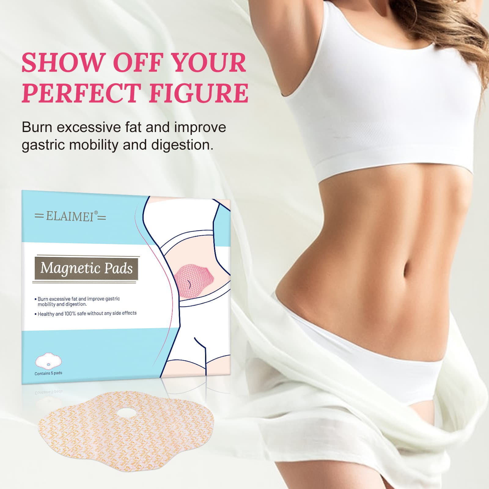 Cross-border Hot Sale ELAIMEI Lazy Body Shaping Belly Patch (5 pieces/pack)