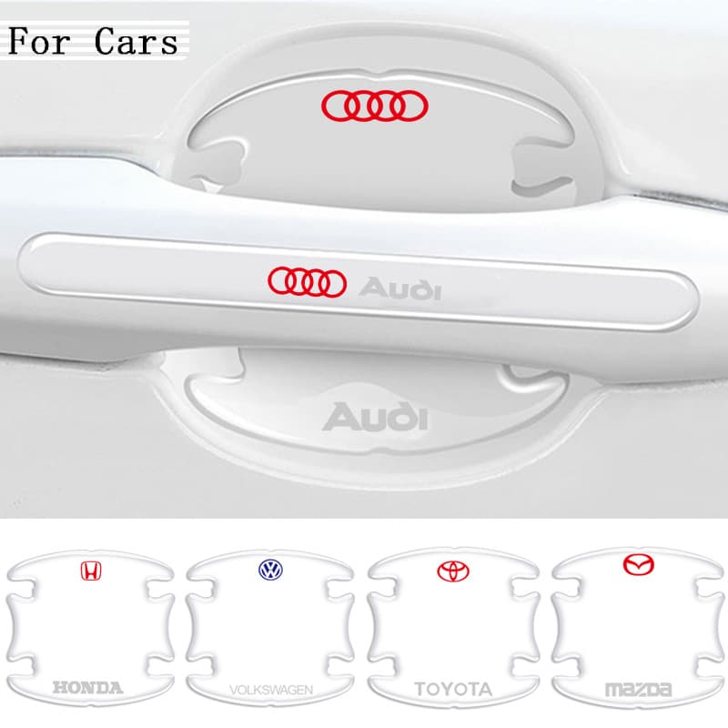 Door Anti-Collision Strip, Edge Scratch Protection Handle Sticker, Invisible Transparent Door Cup Guard, Decorative Pull Handle