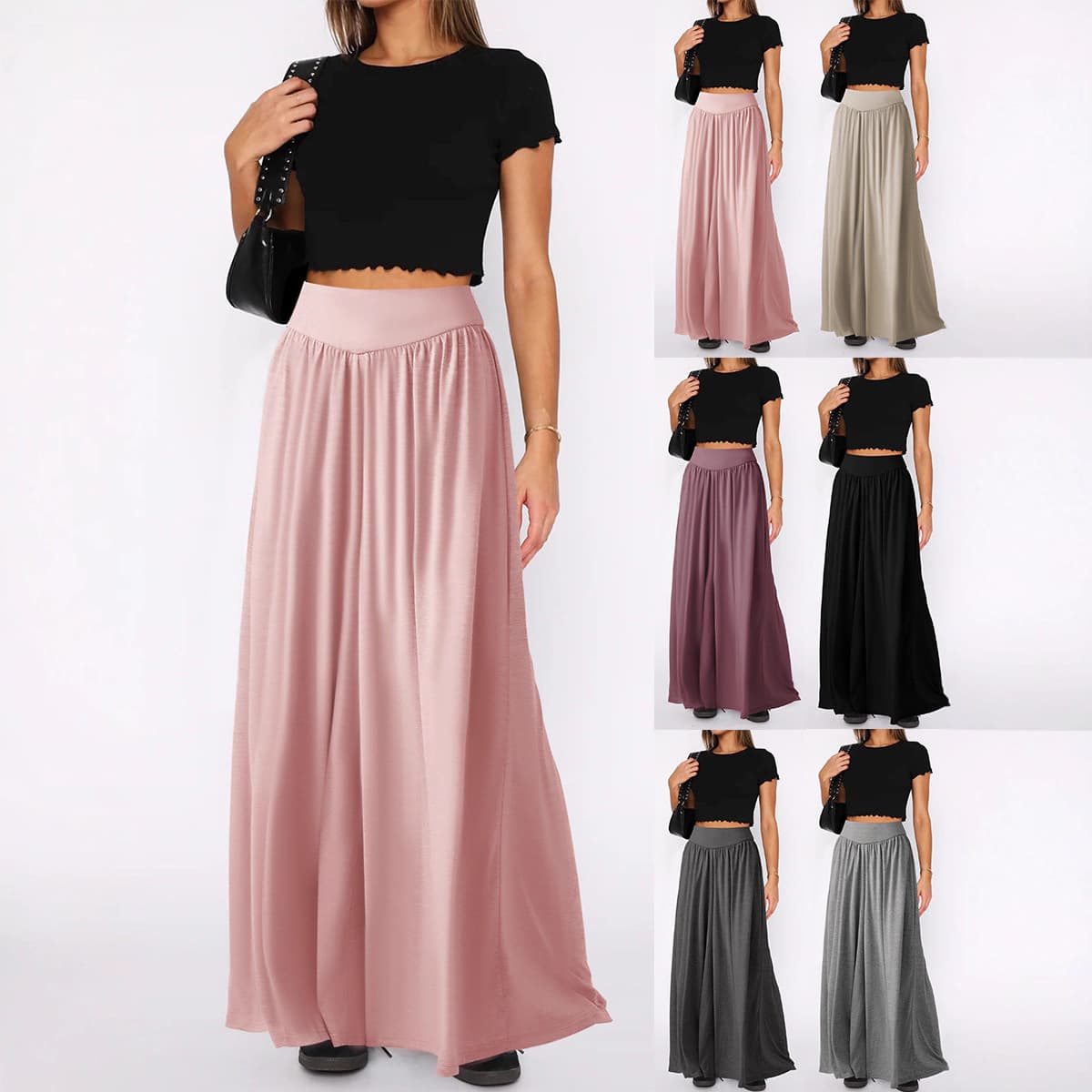 2025 New Loose Dance Pants European and American Drape Casual Pants Women Amazon Popular High-Waisted Wide-Leg Pants Summer