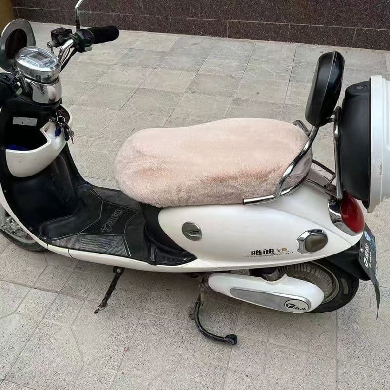 Winter Thickened Plush Warm Seat Cushion Electric Bike Seat Cover Motorcycle Electric Scooter Pad E-Bike Seat Cover
