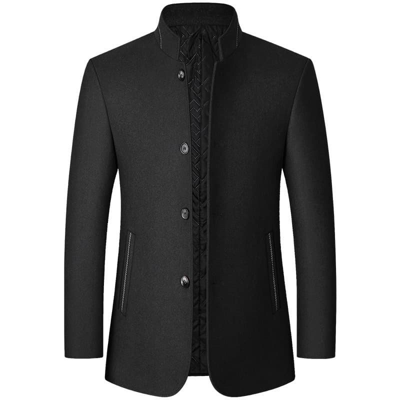 Spot 2026 autumn and winter middle-aged men's jackets large size woolen coats stand collar woolen coats casual men's clothing