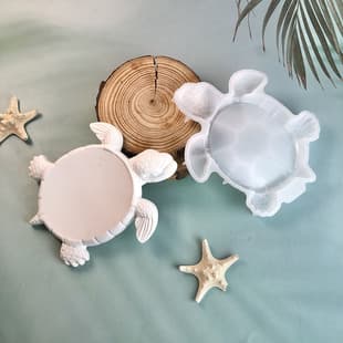 X1730 Turtle Tray Decorative Cement Plaster Mold DIY Silicone Mold