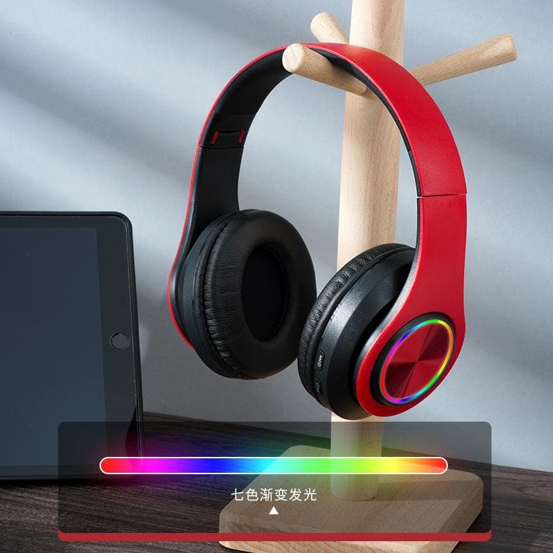 New Cross-Border B39 Glowing Wireless Bluetooth Headphones with Call Function, Foldable, TF Card Support, Over-Ear Bluetooth Headset B39