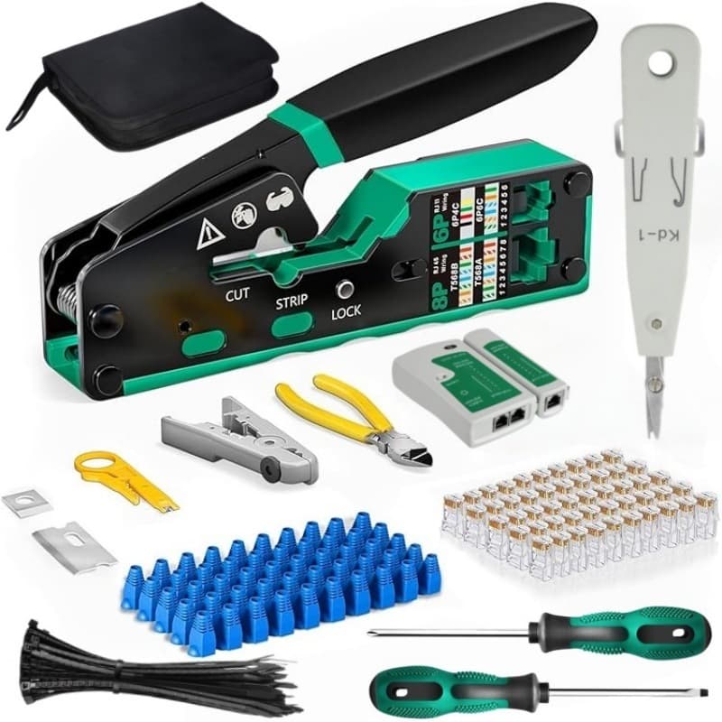 Cross-border 6088 Network Crimping Tool Hardware Telecom Network Combination Test Kit Structured Cabling Accessory Pack