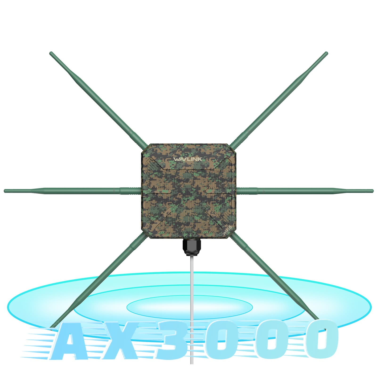 WAVLINK Dual-Band PoE/IP67 Waterproof AX3000 Outdoor WiFi Extender Long-Range WiFi Repeater