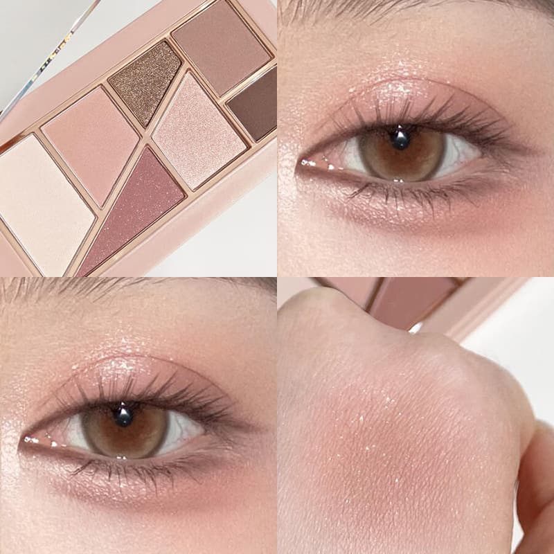 TINGPHE Stackable Blush and Eyeshadow Palette, New Low-Saturation Cheek Color for Everyday Subtle Makeup and Plumping Effect