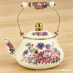Russian 2.5L Enamel Teapot Cold Water Kettle Boiling Kettle Hot Water Kettle Milk Tea Kettle Export White