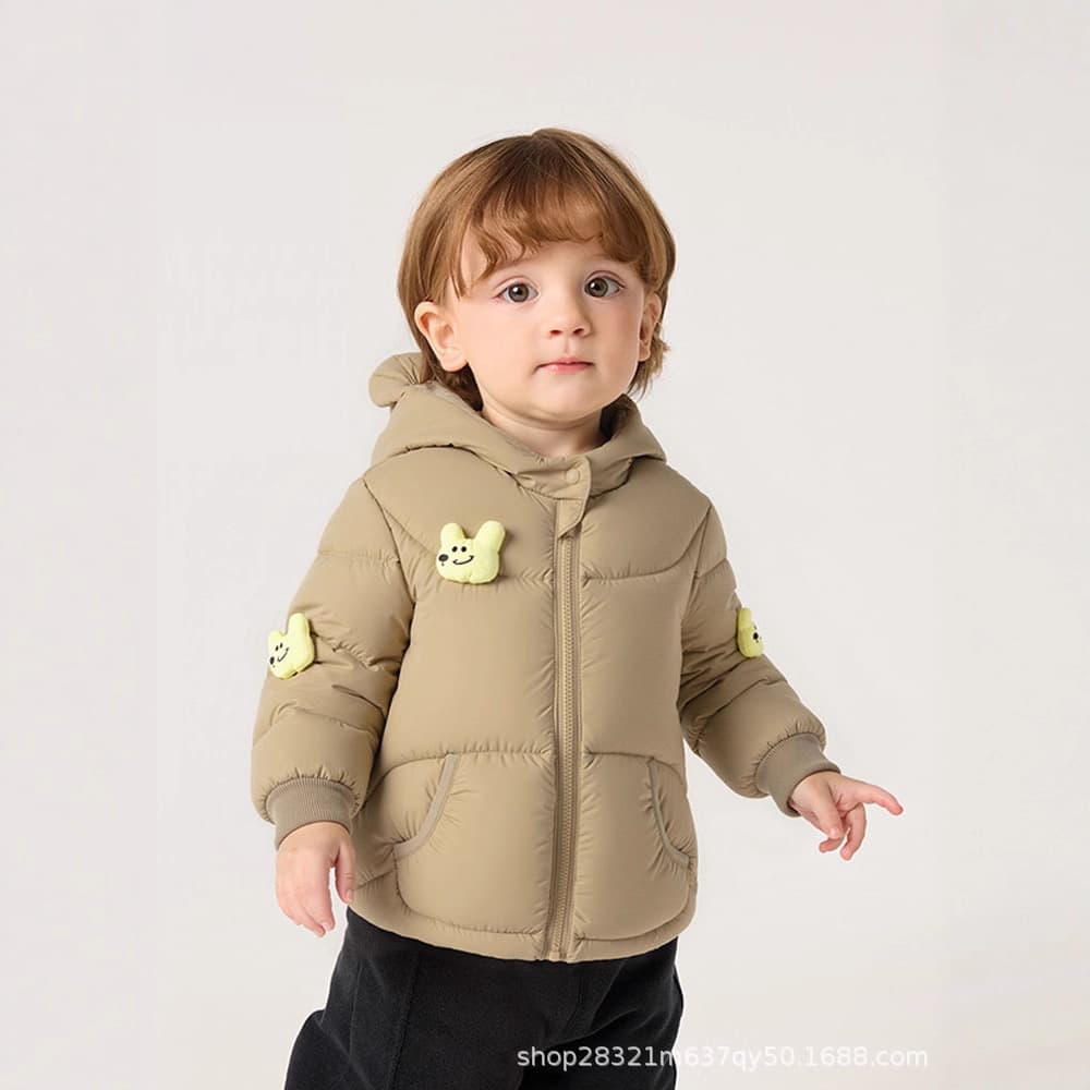 Children's Puffer Coat Boys Girls 2025 Winter New Hooded Outerwear Thick Baby Triple Protection Stylish Warm Coat