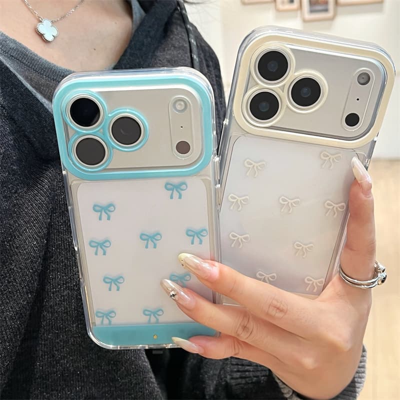 Call Flash Blue Yellow Bow iPhone 14/13 Compatible with 11 Apple 17/16/15 PRO MAX Phone Case 12
