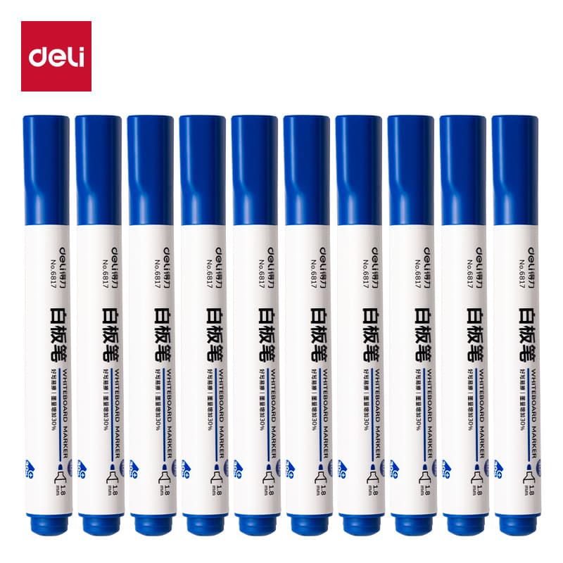 Deli Whiteboard Marker Large Capacity Erasable Refillable for Kids Blackboard Pen Ink Writing Board Pen Set Wholesale