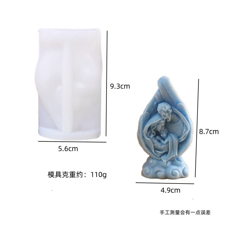 Angel Girl Aromatherapy Candle Doll Mold DIY Little Boy Diffuser Stone Epoxy Silicone Mold Cross-border Plaster Mold