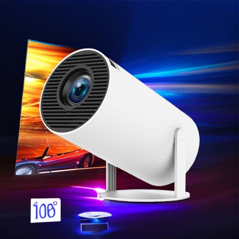Cross-border Hot Seller HY300PRO Barrel Projector with 713 Main Control, Overseas Android System, Smart Home Projector