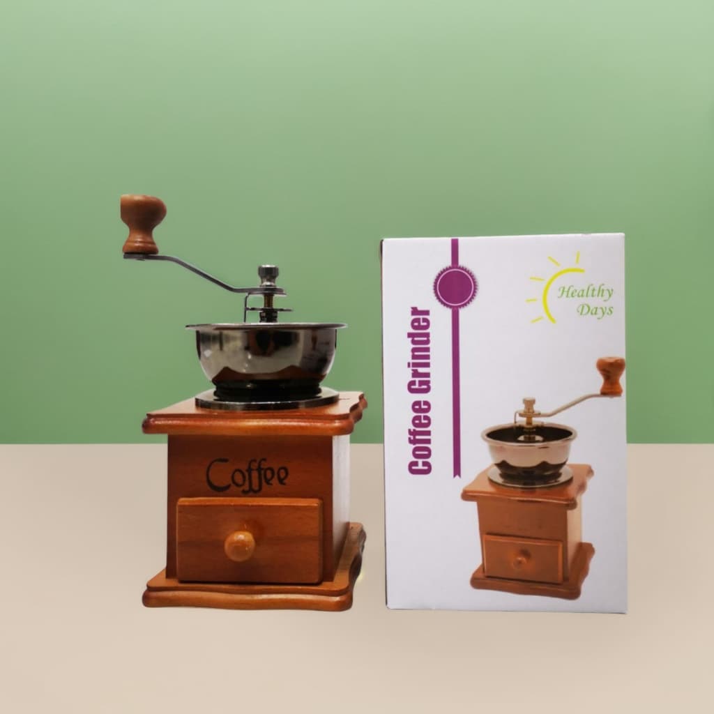 Factory Supply Hand-Crank Coffee Grinder with Custom Logo Option