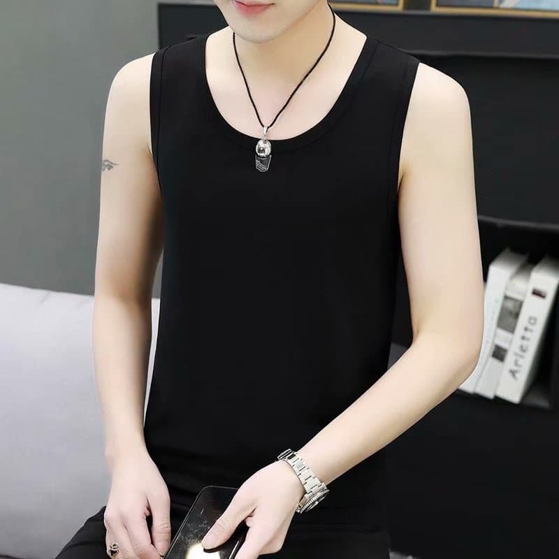 Cross-border vest plus size men's summer bottoming undershirt gym youth sports fitness wear sleeveless t-shirt ins